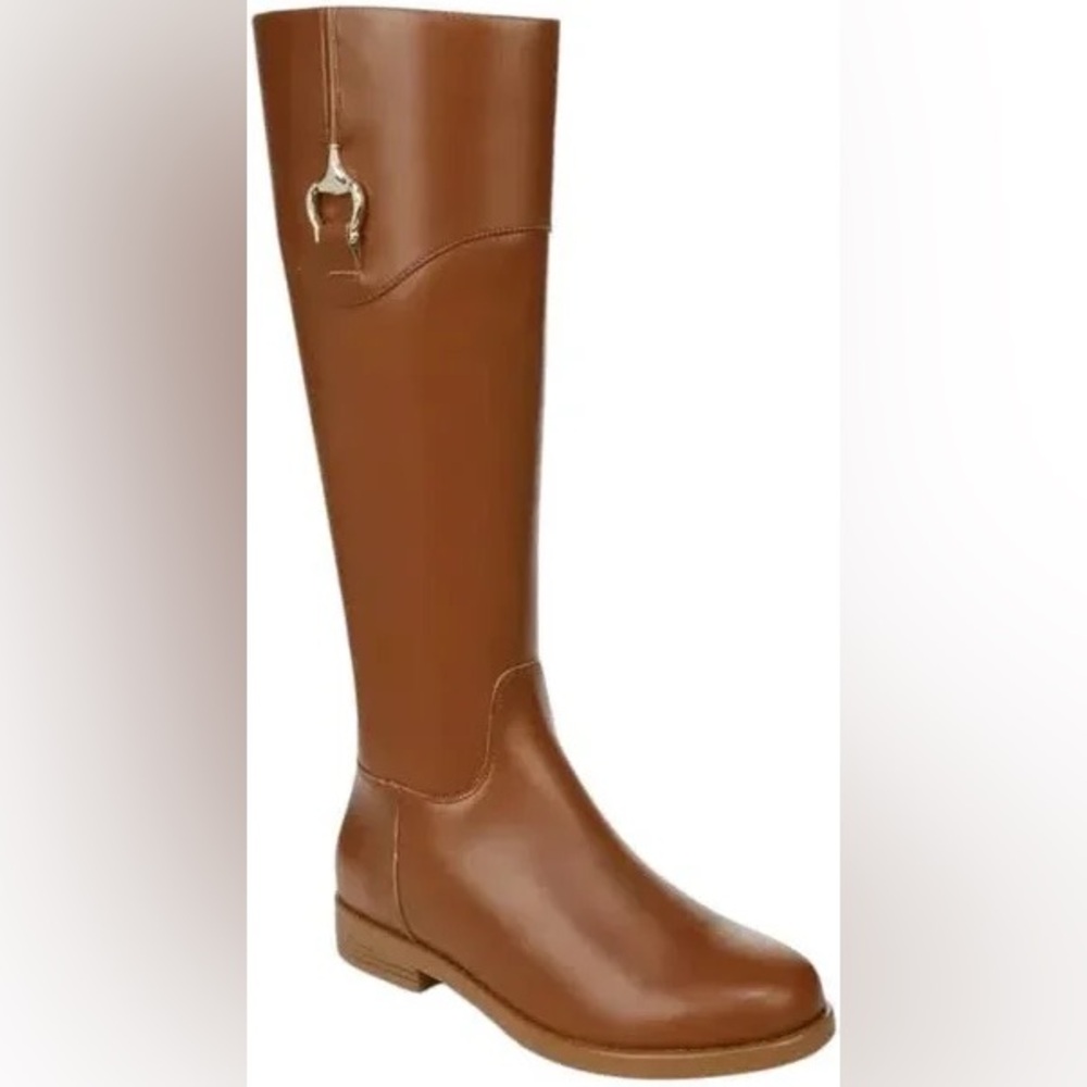 Giani Bernini Brown Over the Knee Boots with Rounded Toe and‎ Flat Sole​